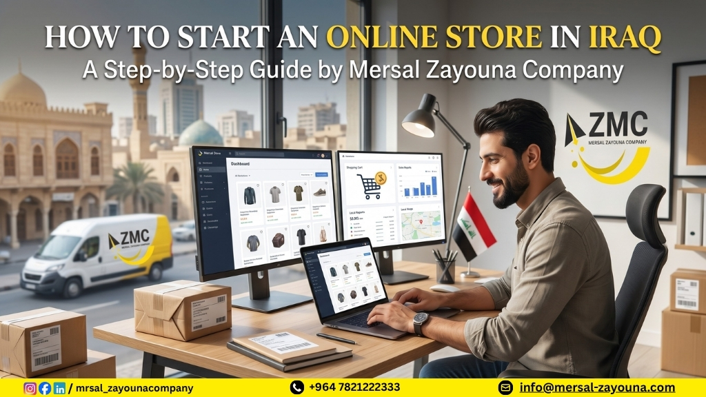 how to start an online store in iraq, mersal zayouna, delivery company in iraq, local transportation company